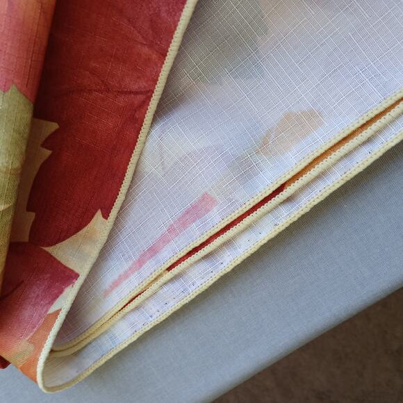 Linens 'n Things XL autumn leaves tablecloth 118" x 59" yellow fall Vintage - Picture 5 of 7